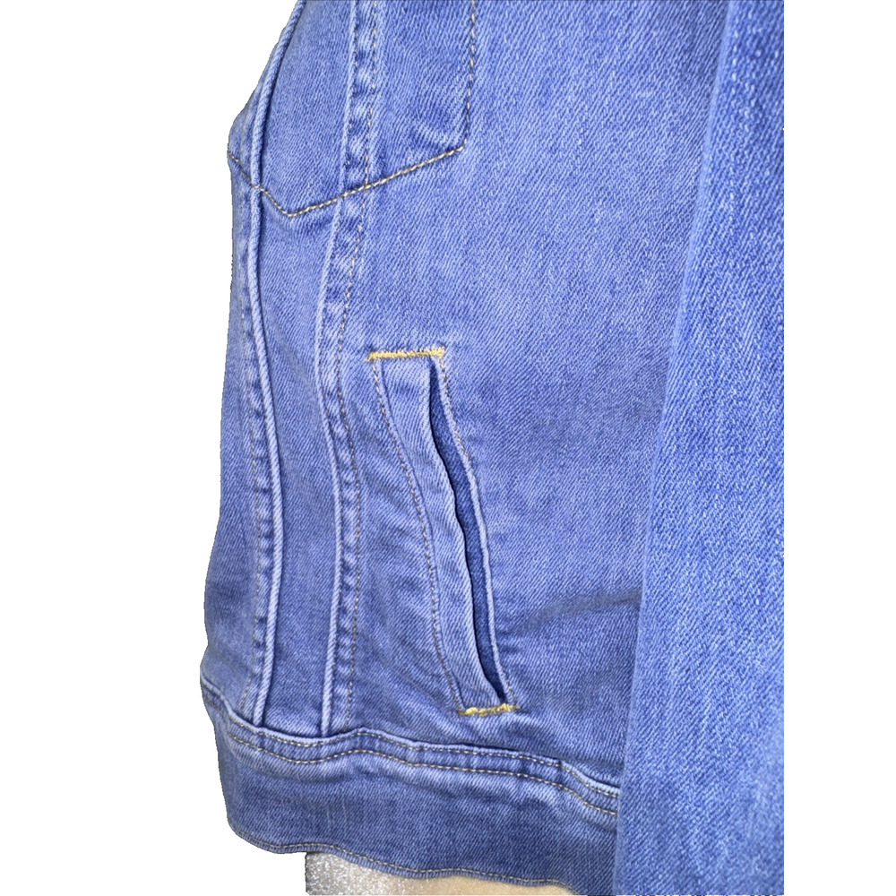 Lily Pulitzer Seaspray Gold Button Denim Jacket Size XS - Picture 7 of 13